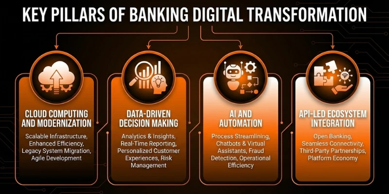 Key Pillars of Banking Digital Transformation Key Pillars of Banking Digital Transformation Image